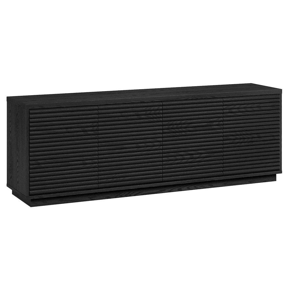Tullis Rectangular TV Stand for TV's up to 78" in Black Grain. Picture 1