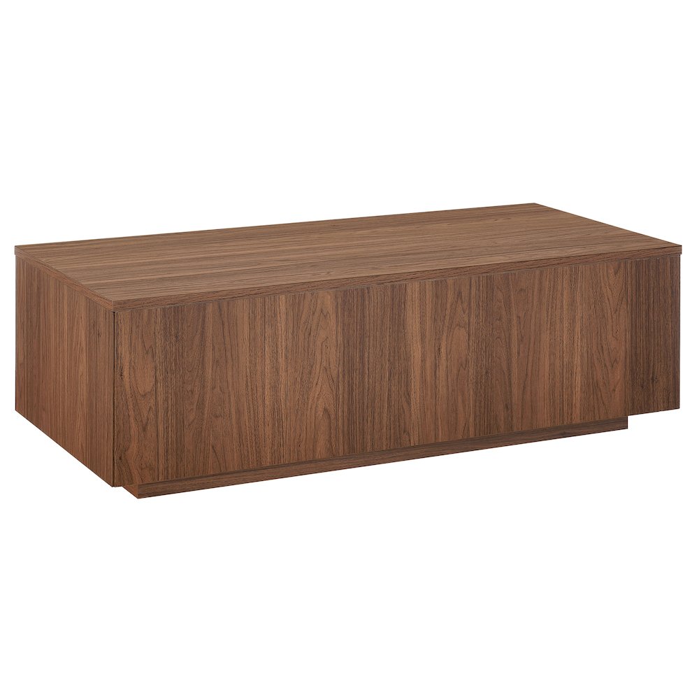 Paxton 48" Wide Rectangular Coffee Table in Satin Walnut. Picture 1