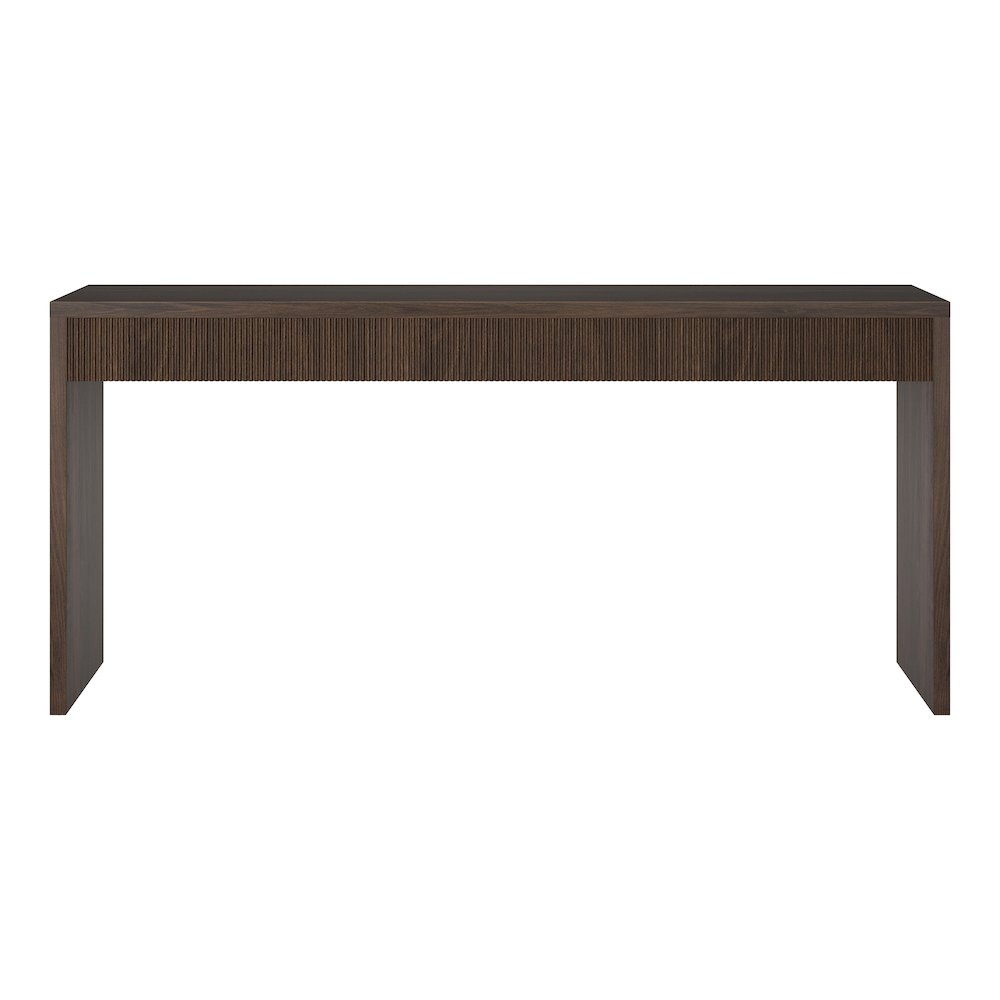 Lawrence 64" Wide Rectangular Console Table in Alder Brown. Picture 2
