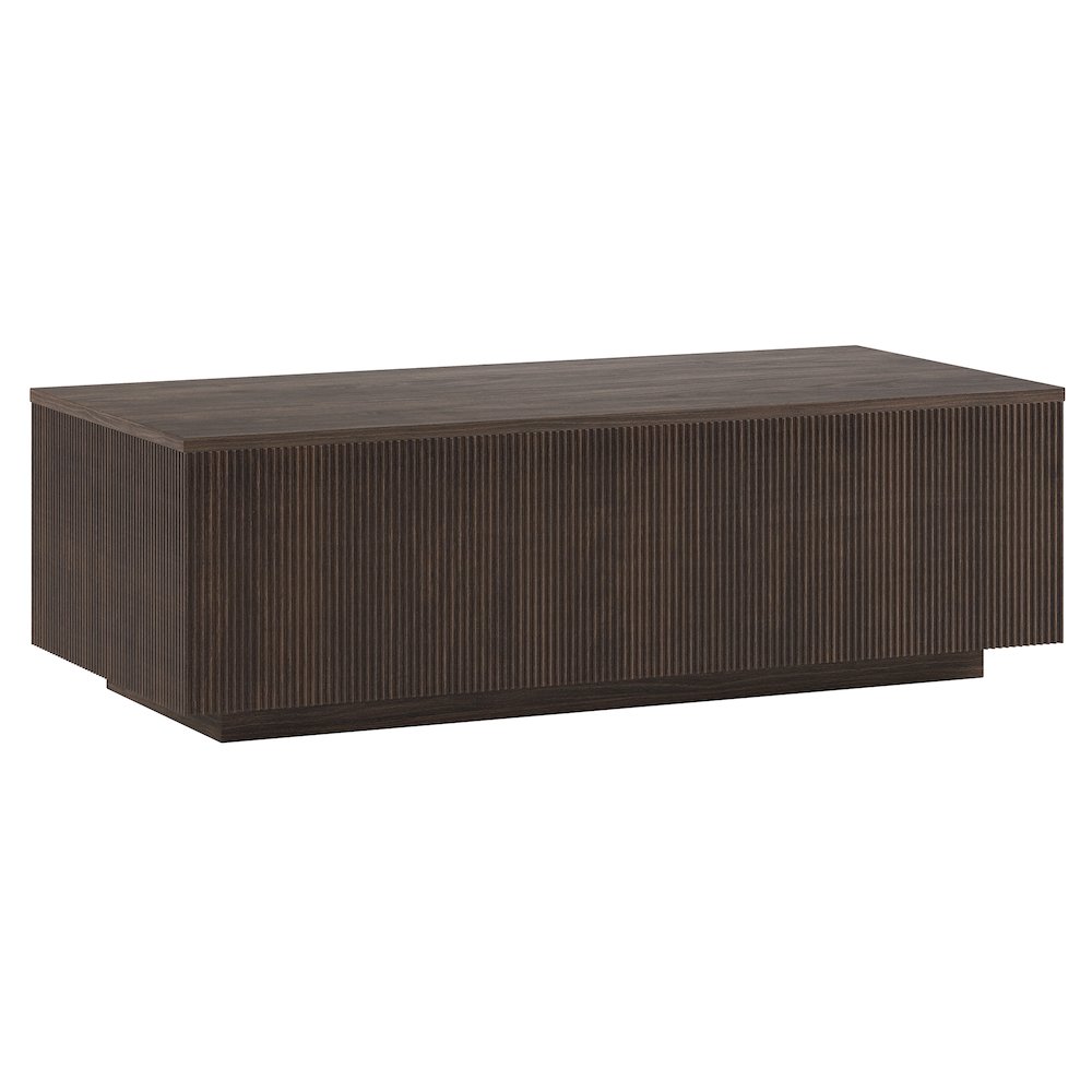 Reyes 48" Wide Rectangular Coffee Table in Alder Brown. Picture 1