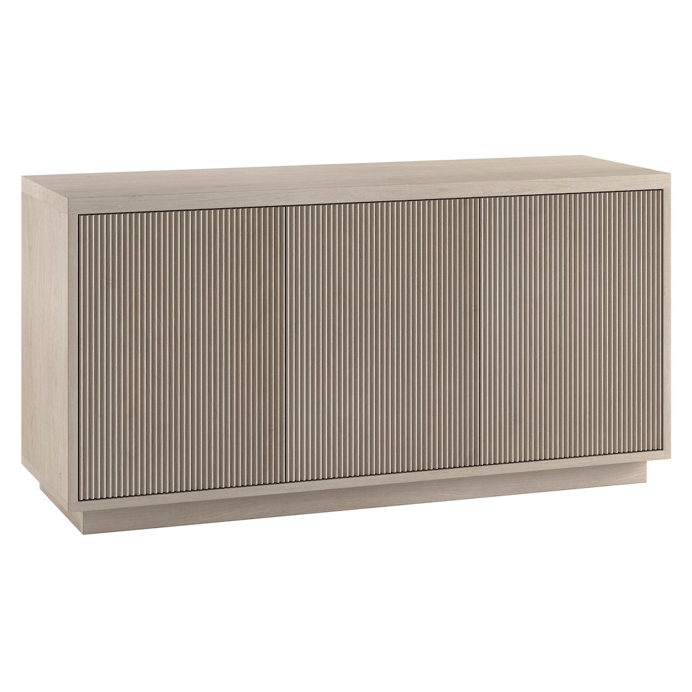 Hanson Rectangular TV Stand for TV's up to 50" in Alder White. Picture 1