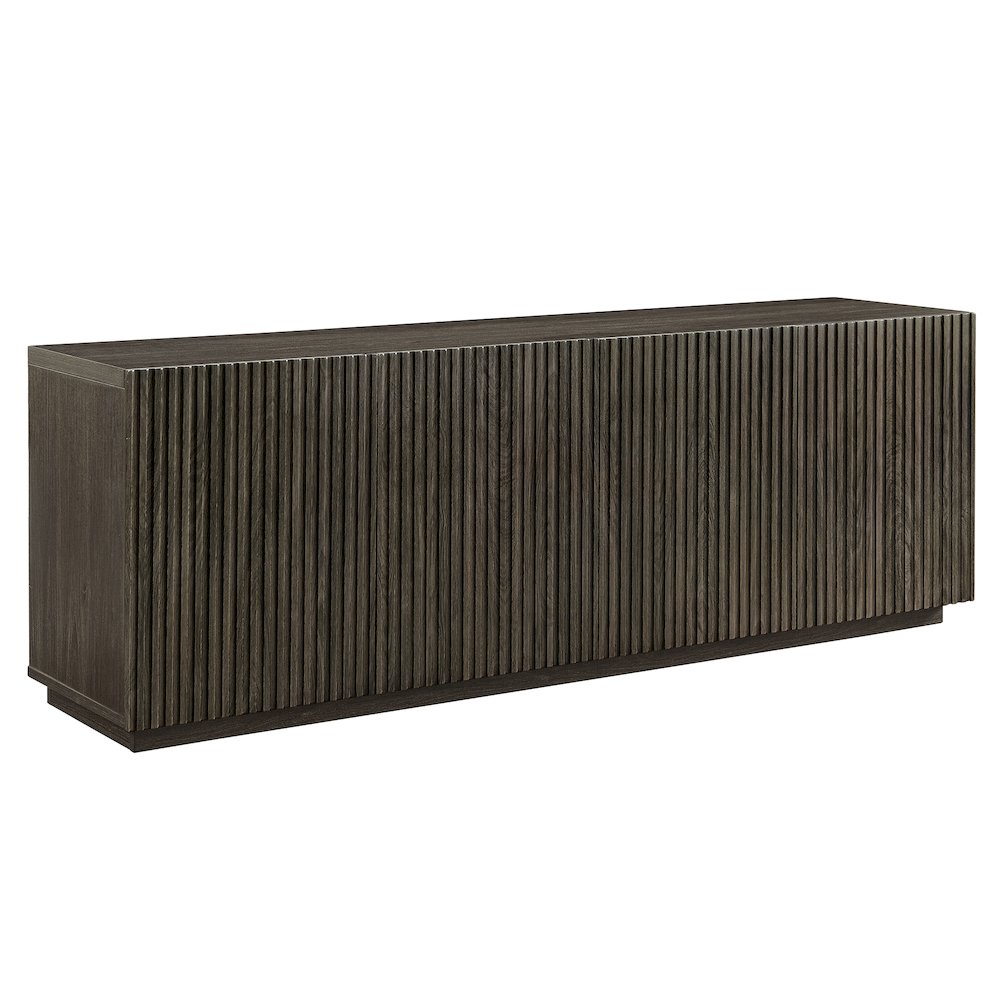Tyler Rectangular TV Stand for TV's up to 78" in Alder Brown. Picture 1
