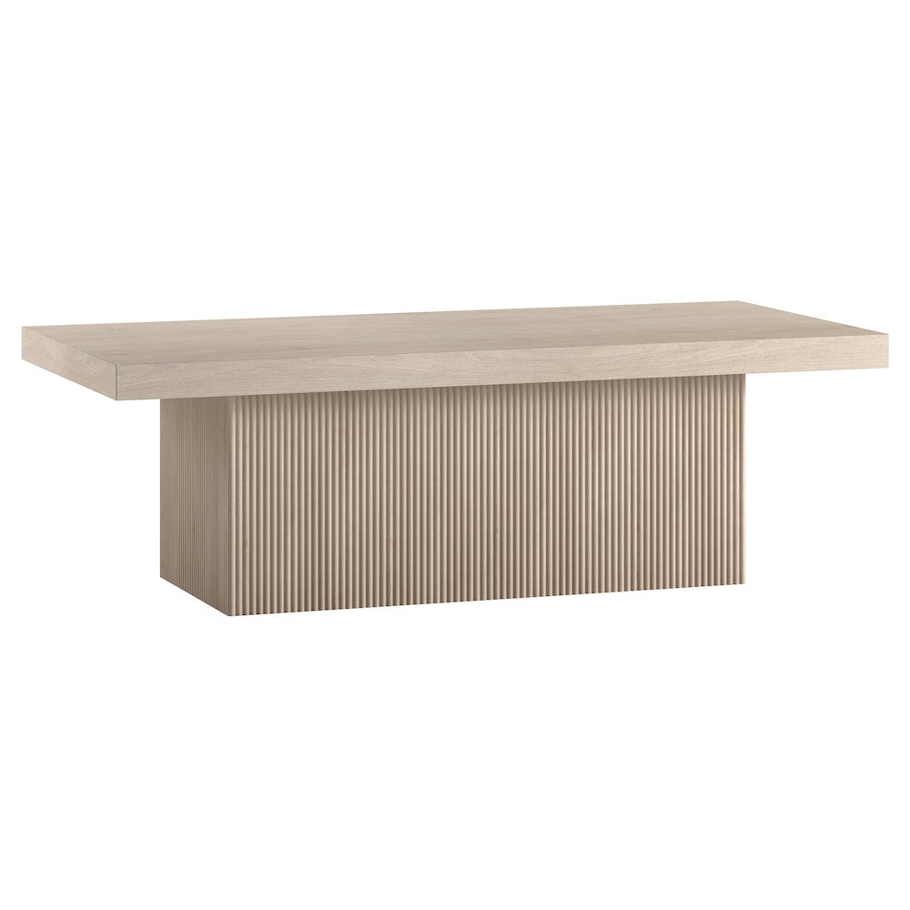 Torren 48" Wide Rectangular Coffee Table in Alder White. Picture 1