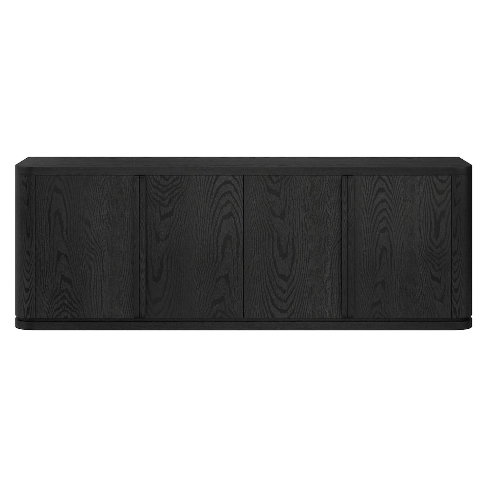 Vance Rectangular TV Stand for TV's up to 78" in Black Grain. Picture 2