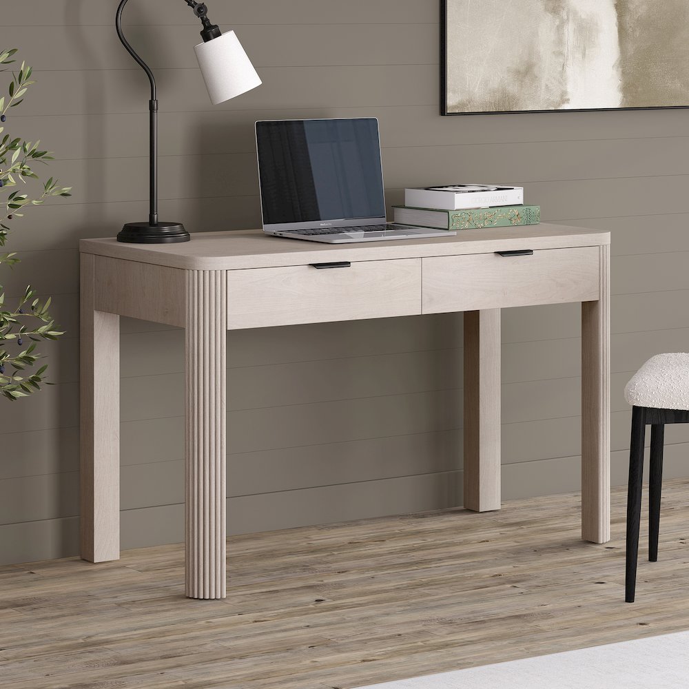 Lonsdale 48'' Wide Rectangular Desk in Alder White. Picture 3