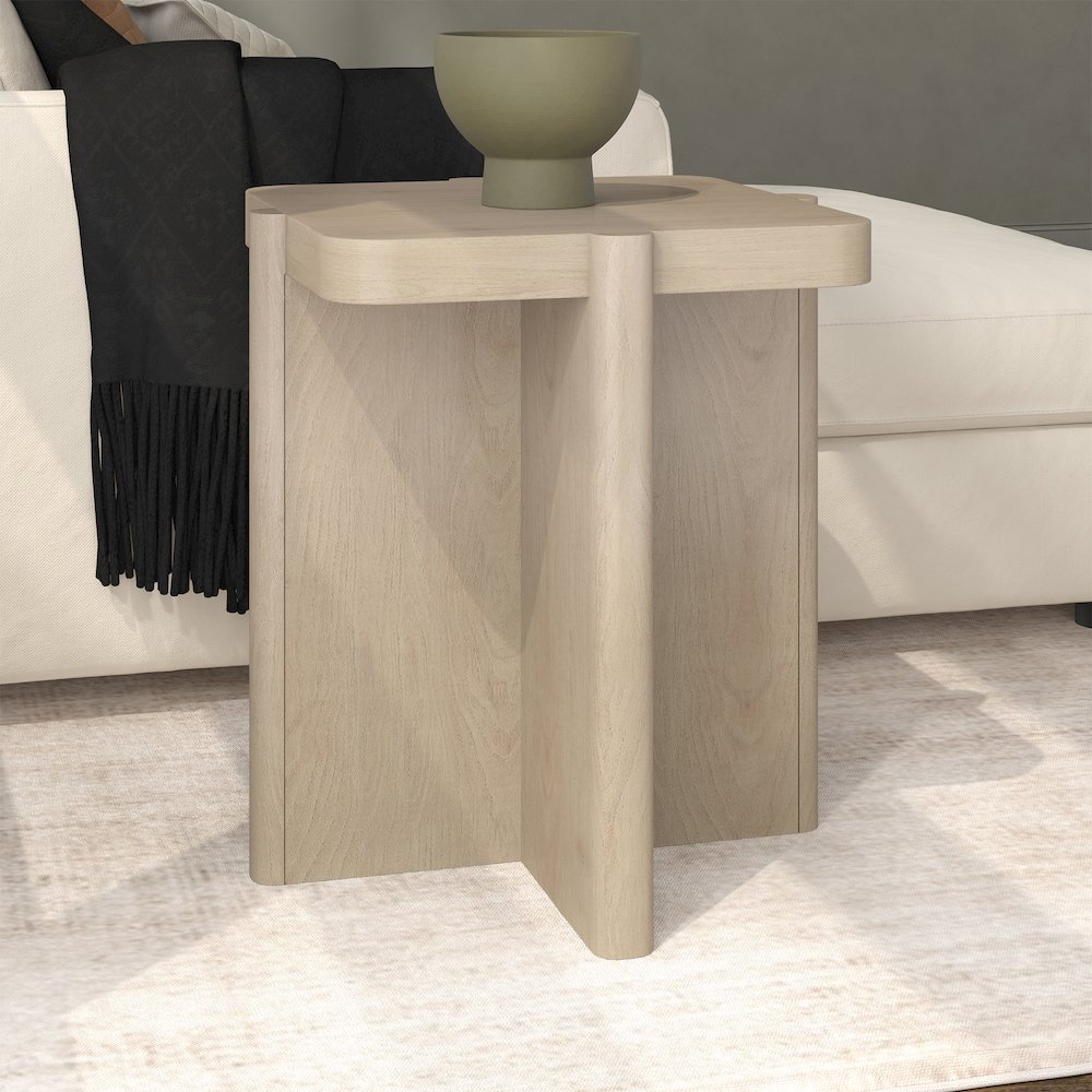 Henn&Hart 20" Modern Wooden Square End Table, Side Table , Nightstand with. Picture 4