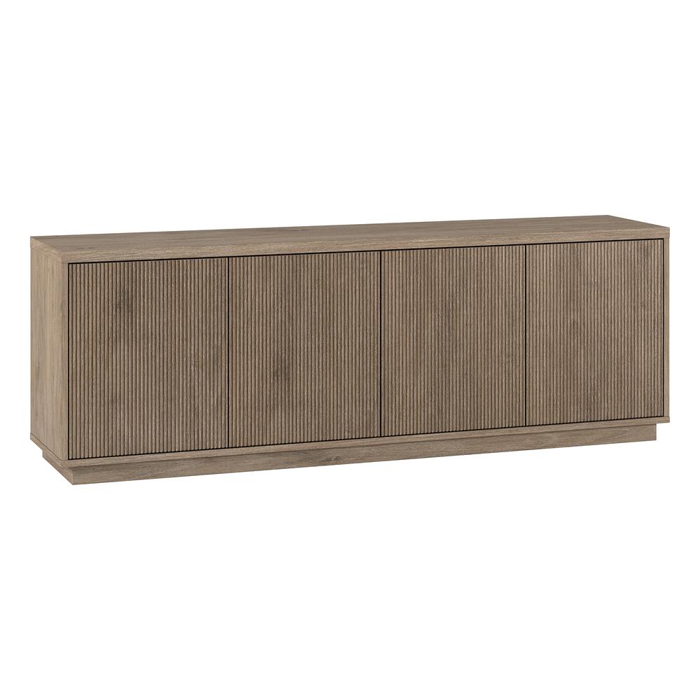 Hanson Rectangular TV Stand for TV's up to 75" in Antiqued Gray Oak. Picture 1
