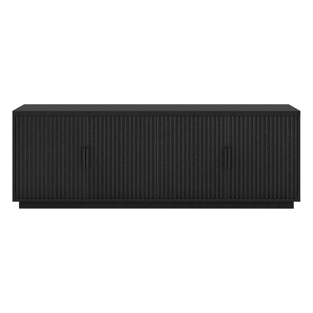 Mero Rectangular TV Stand for TV's up to 75" in Black Grain. Picture 2