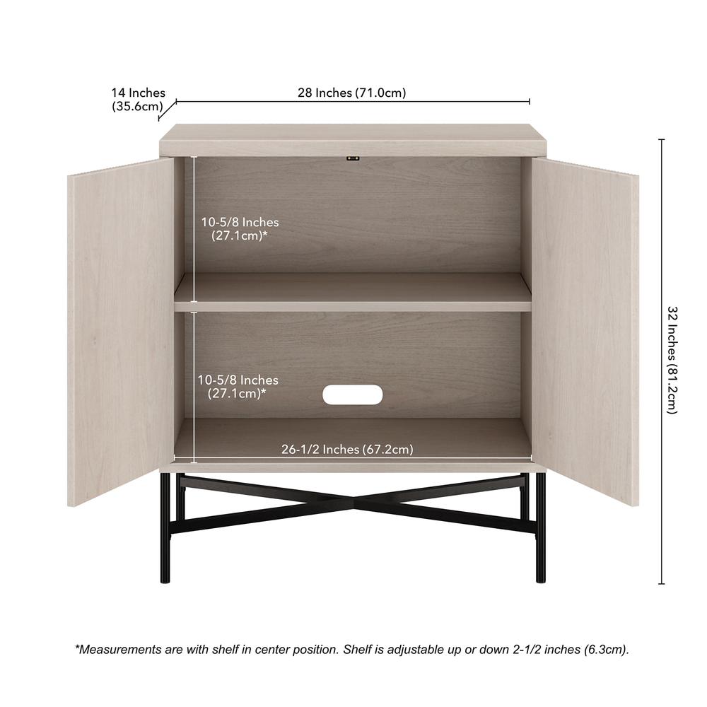 Brighton 28" Wide Rectangular Accent Cabinet in Alder White. Picture 5