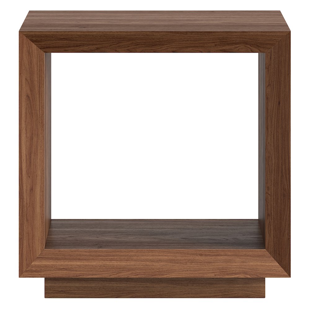 Tannen 22" Wide Rectangular Side Table in Satin Walnut. Picture 2