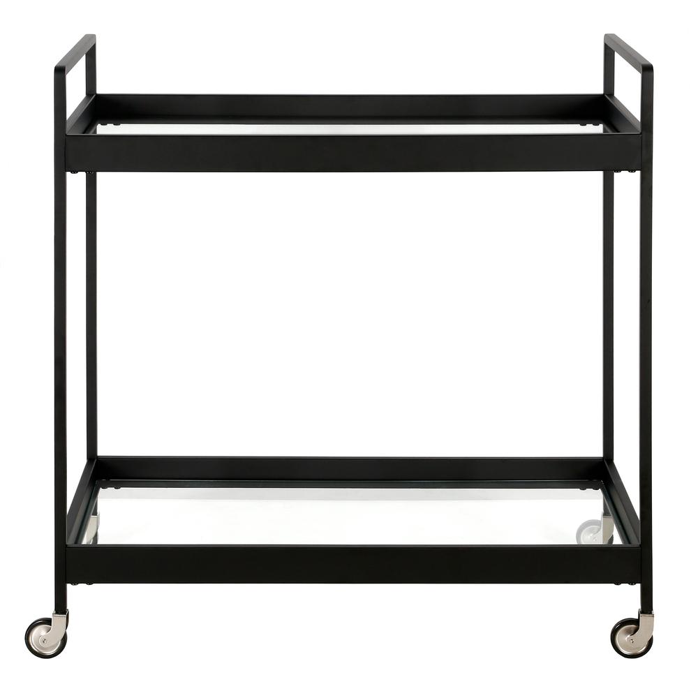 Cooper 33'' Wide Rectangular Bar Cart in Blackened Bronze. Picture 3