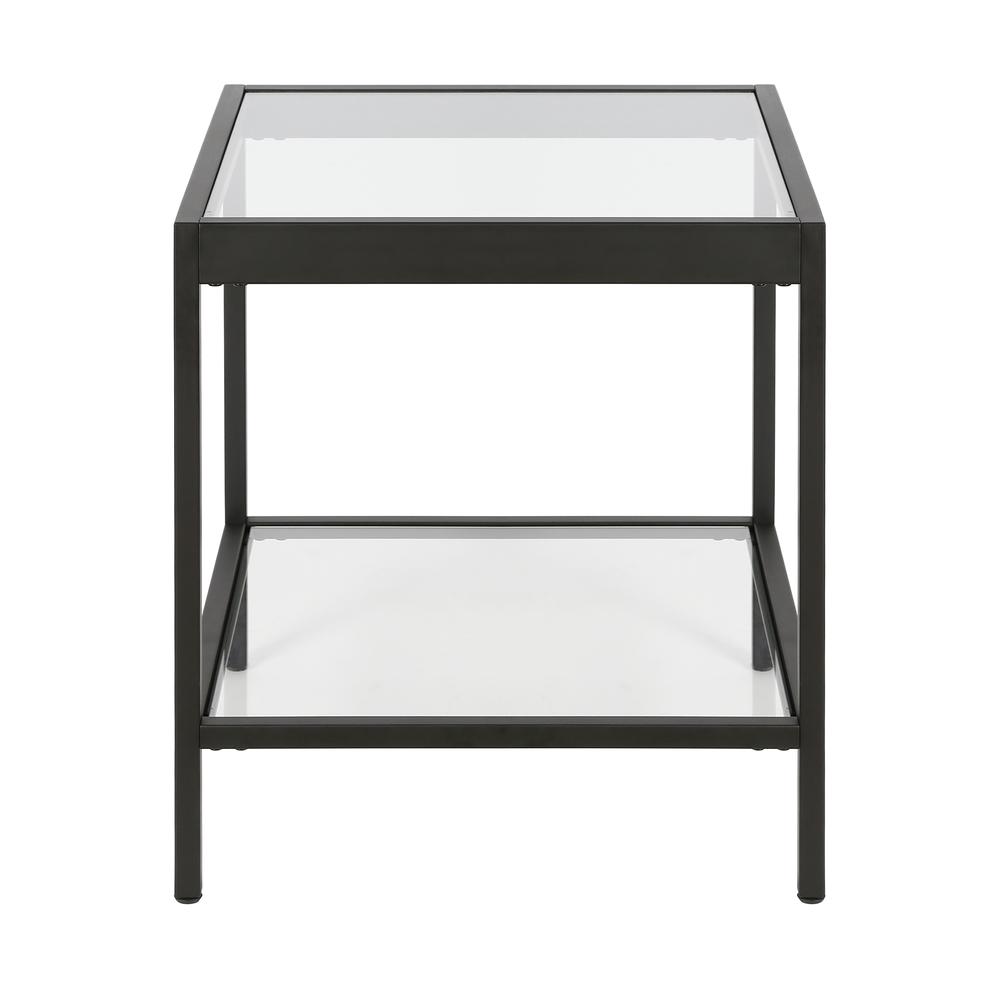Alexis 20'' Wide Square Side Table in Blackened Bronze. Picture 3