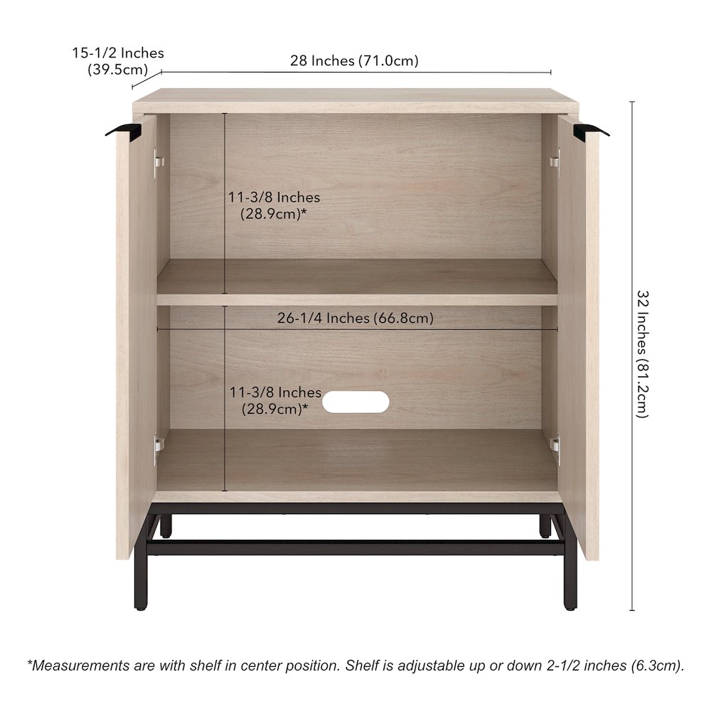 Montello 28" Wide Rectangular Accent Cabinet in Alder White. Picture 5