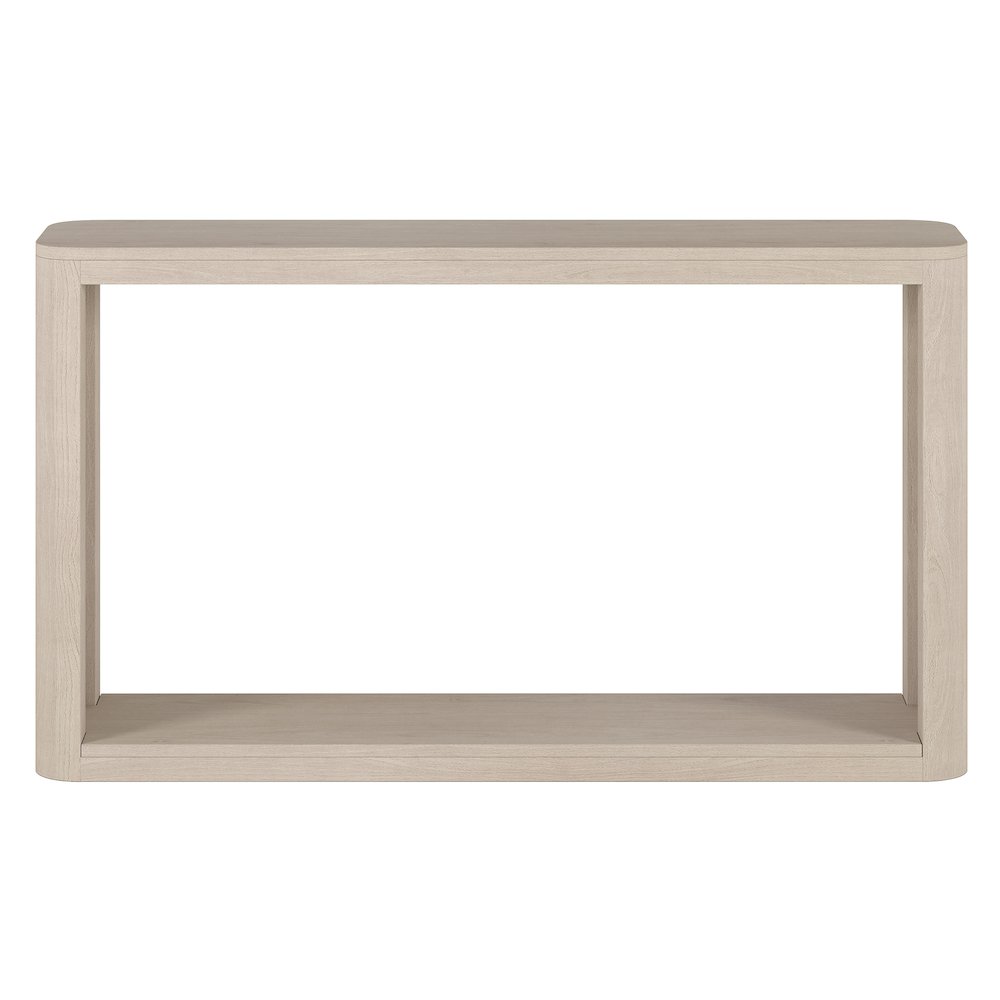 Kellan 52" Wide Rectangular Console Table in Alder White. Picture 2