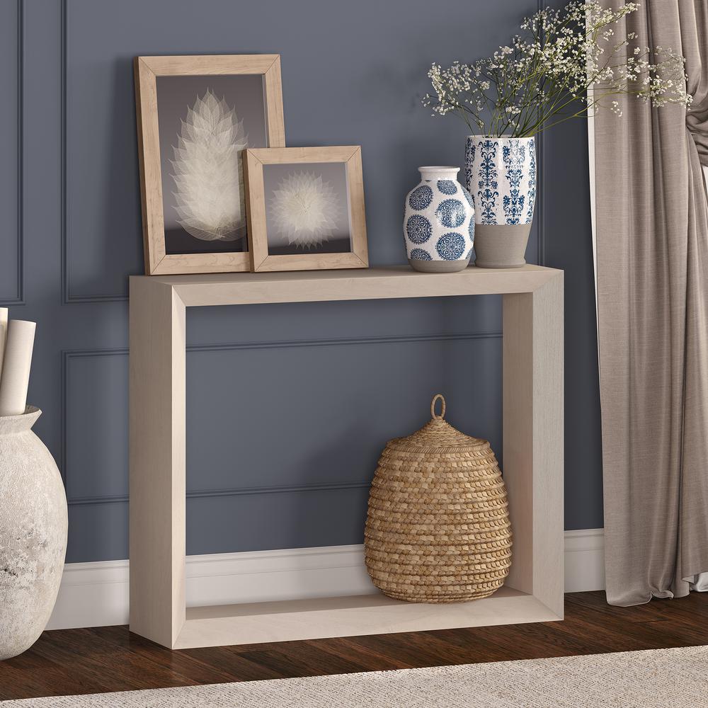 Osmond 36" Wide Rectangular Console Table in Alder White. Picture 3