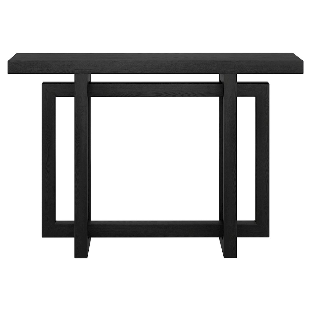 Breslow 44" Wide Rectangular Console Table in Black Grain. Picture 2