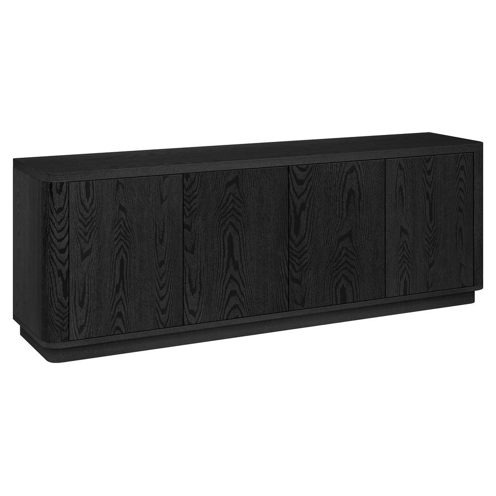 Plympton Rectangular TV Stand for TV's up to 75" in Black Grain. Picture 1