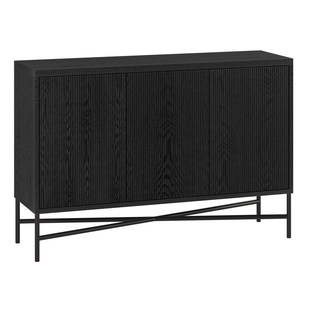 Brighton 48" Wide Rectangular Buffet Table in Black Grain. Picture 2