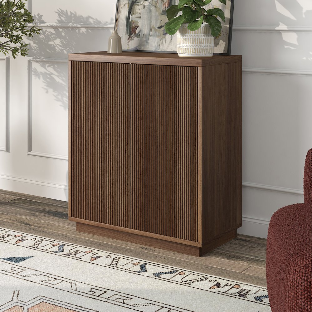Alston 28" Wide Rectangular Accent Cabinet in Satin Walnut. Picture 3