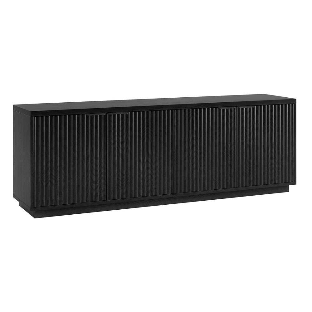 Mansfield Rectangular TV Stand for TV's up to 78" in Black Grain. Picture 1