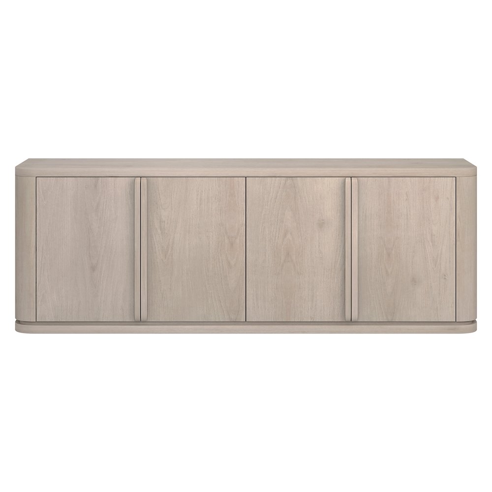 Vance Rectangular TV Stand for TV's up to 78" in Alder White. Picture 2