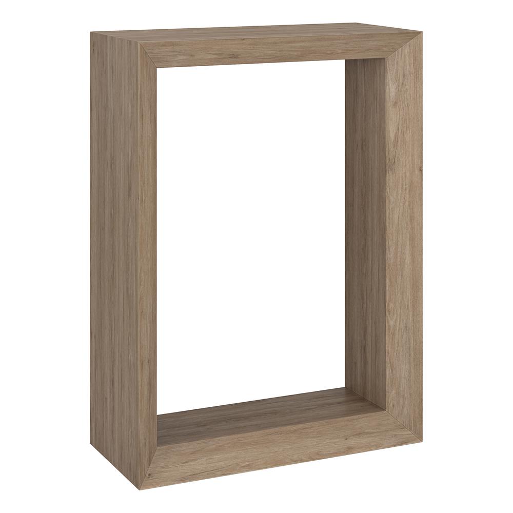 Osmond 22" Wide Rectangular Console Table in Antiqued Gray Oak. Picture 1