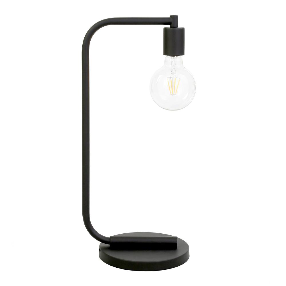 Morgan 24" Tall Arc Table Lamp with No Shade in Blackened Bronze/No Shade. Picture 1