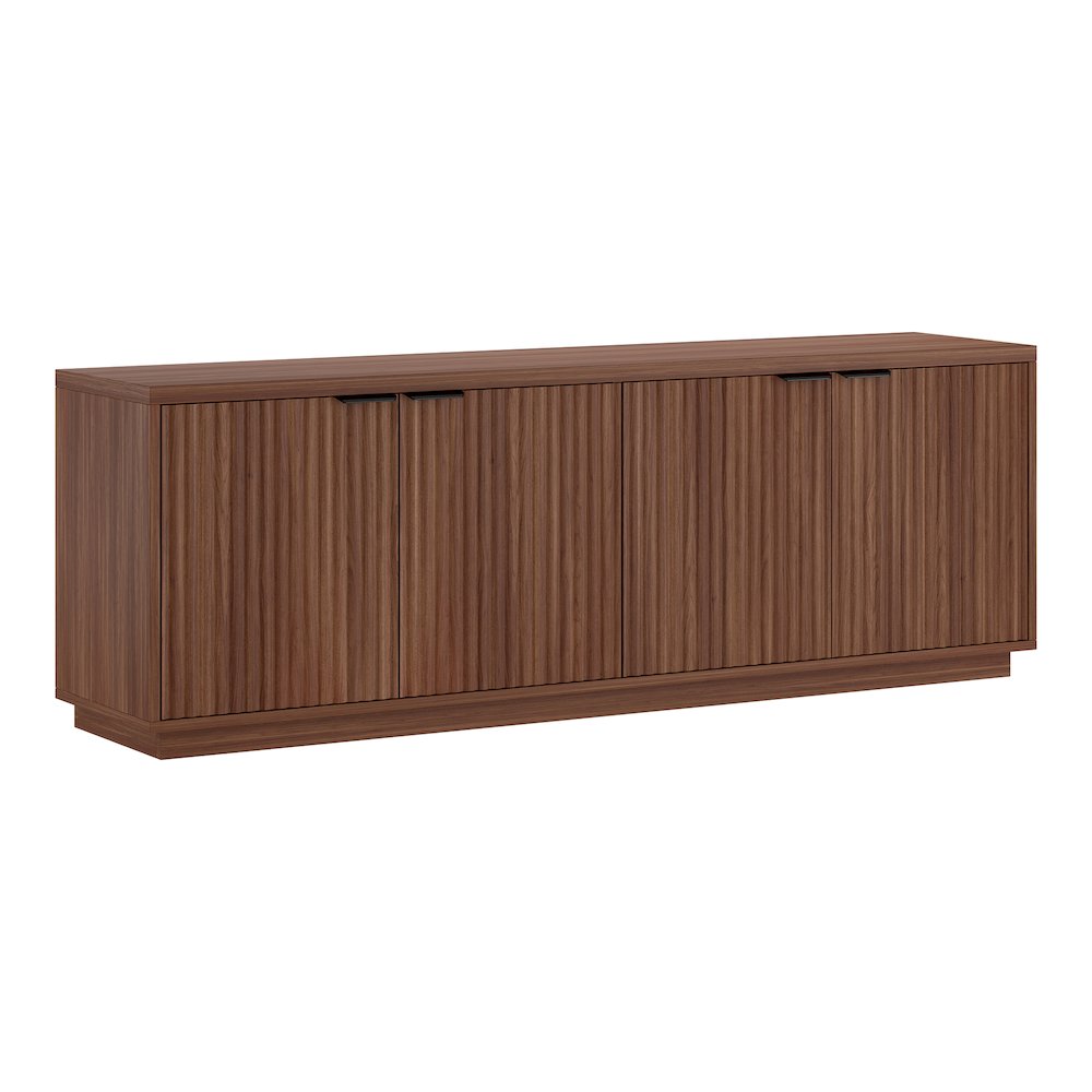 Mansfield Rectangular TV Stand for TV's up to 78" in Satin Walnut. Picture 1