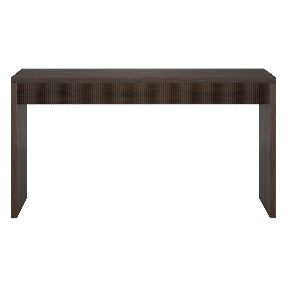 Lawrence 55" Wide Rectangular Console Table in Alder Brown. Picture 2