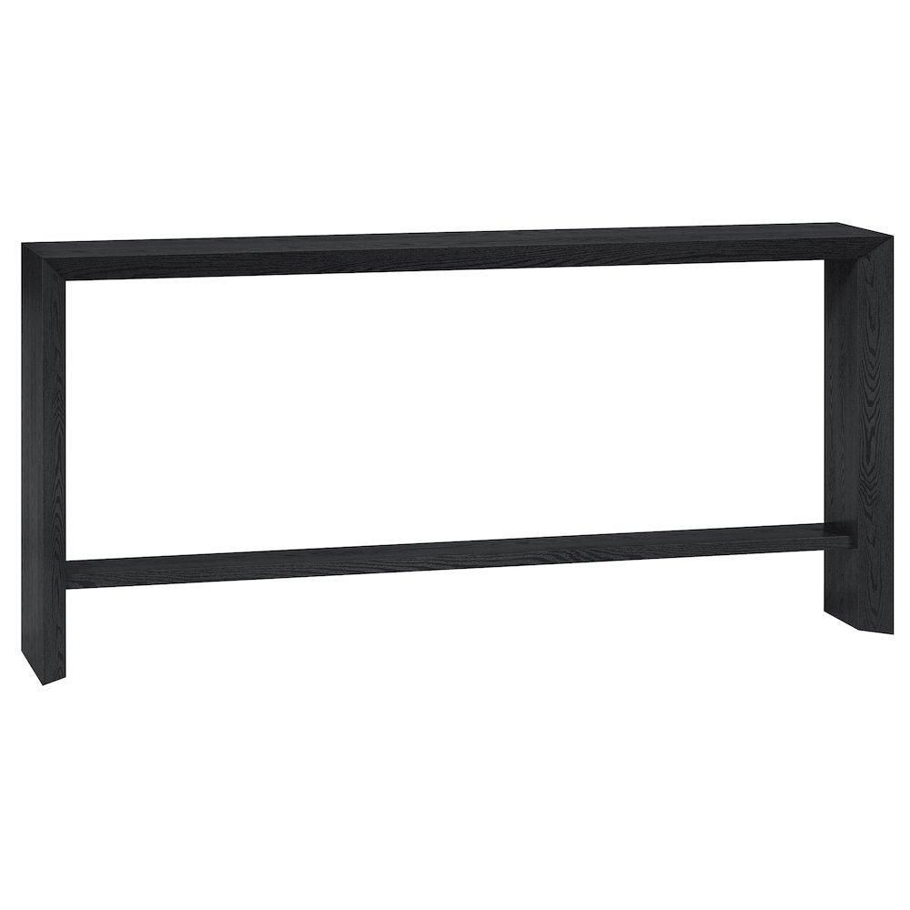 Osman 64" Wide Rectangular Console Table in Black Grain. Picture 1