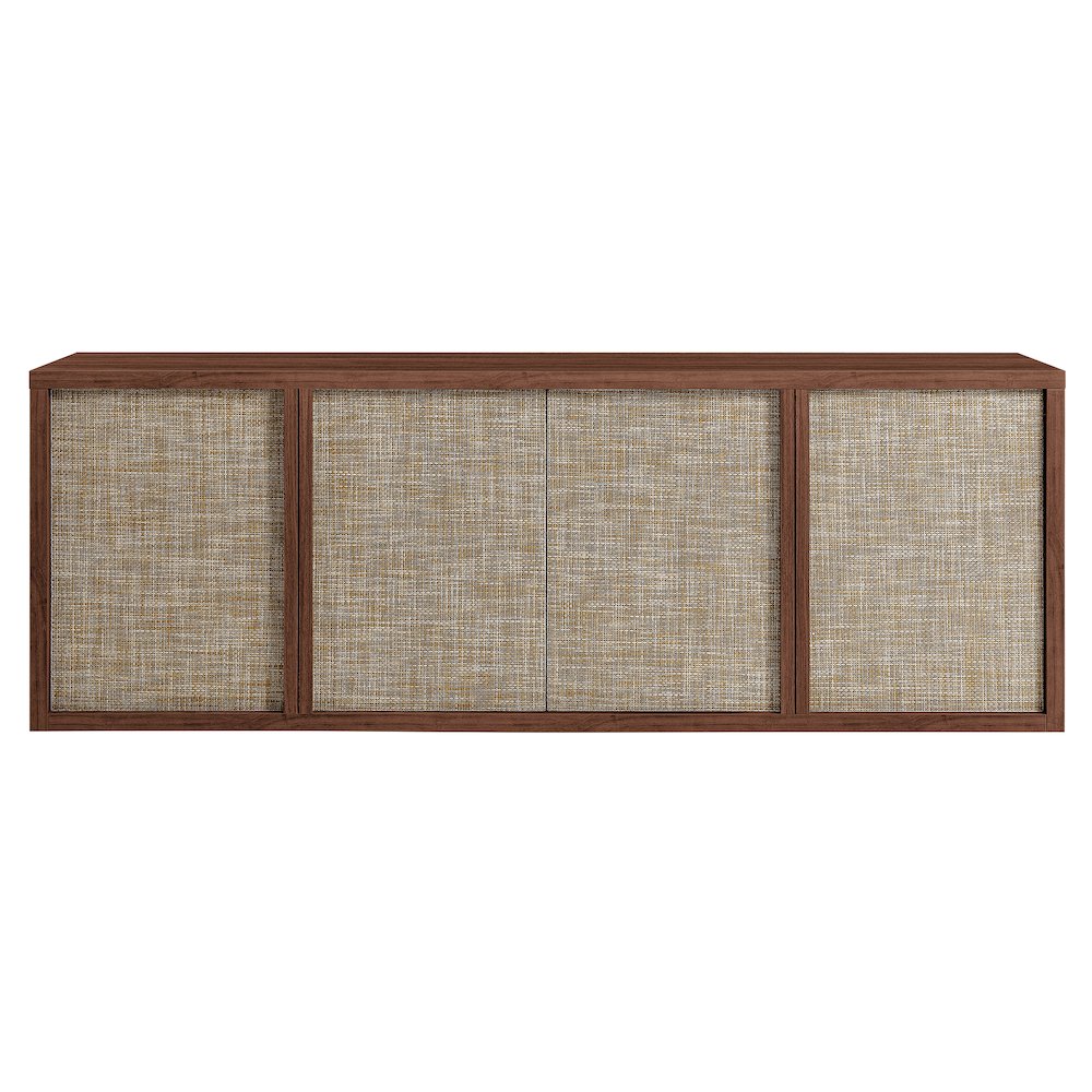 Kai Rectangular TV Stand for TV's up to 75" in Satin Walnut. Picture 2