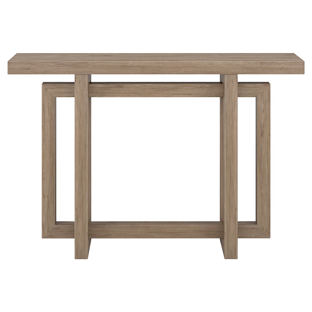 Breslow 44" Wide Rectangular Console Table in Antiqued Gray Oak. Picture 2