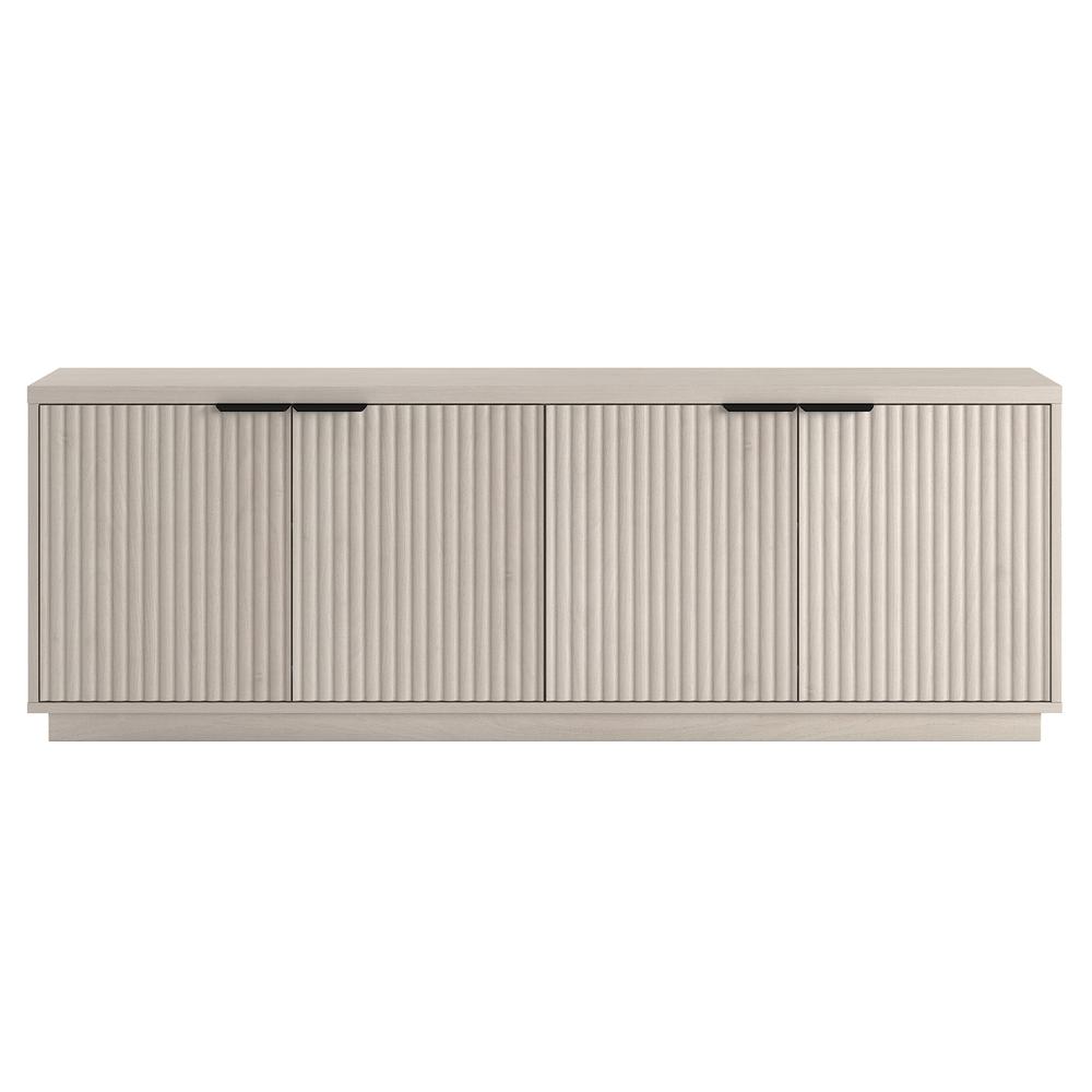 Mansfield Rectangular TV Stand for TV's up to 78" in Alder White. Picture 2