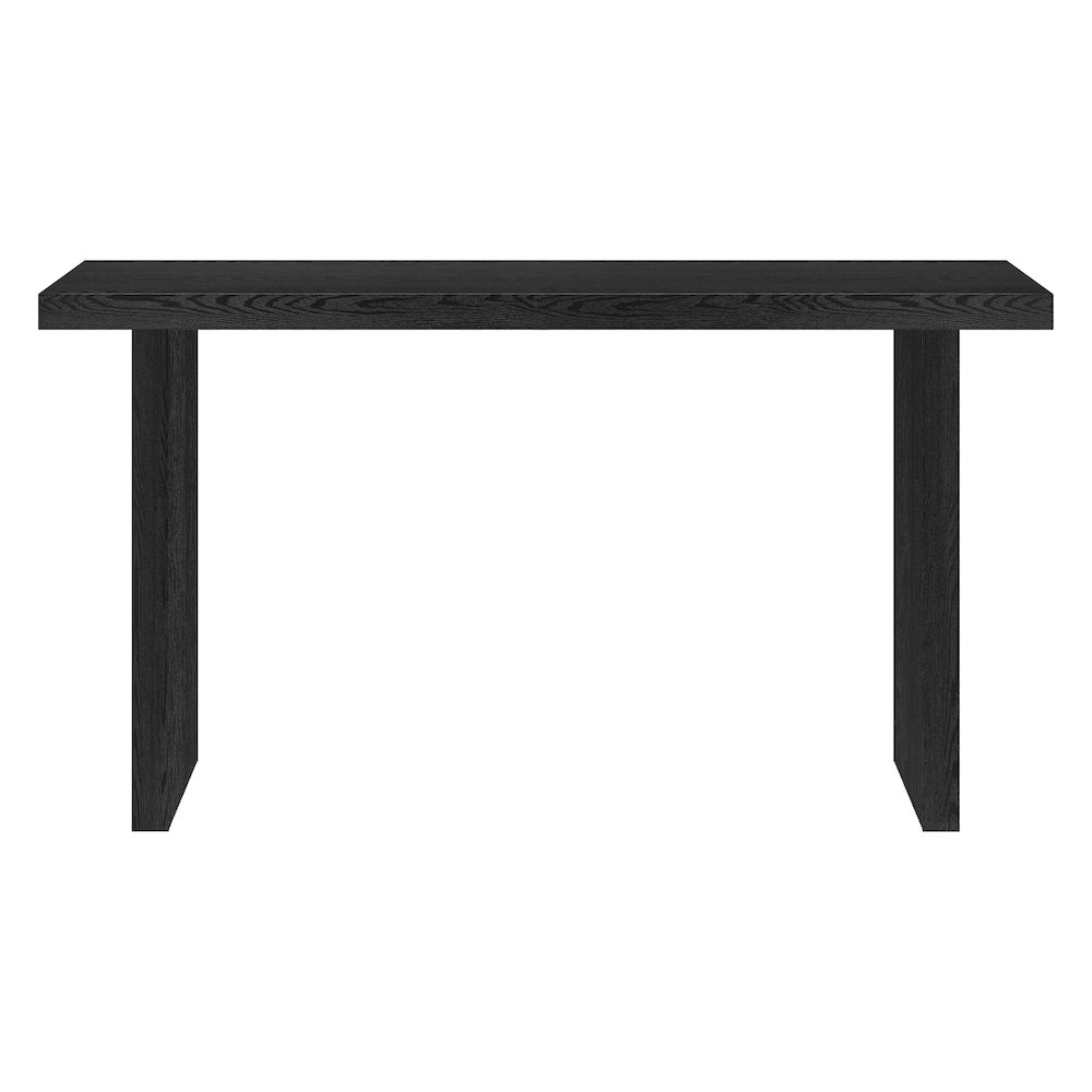 Soren 55" Wide Rectangular Console Table in Black Grain. Picture 2