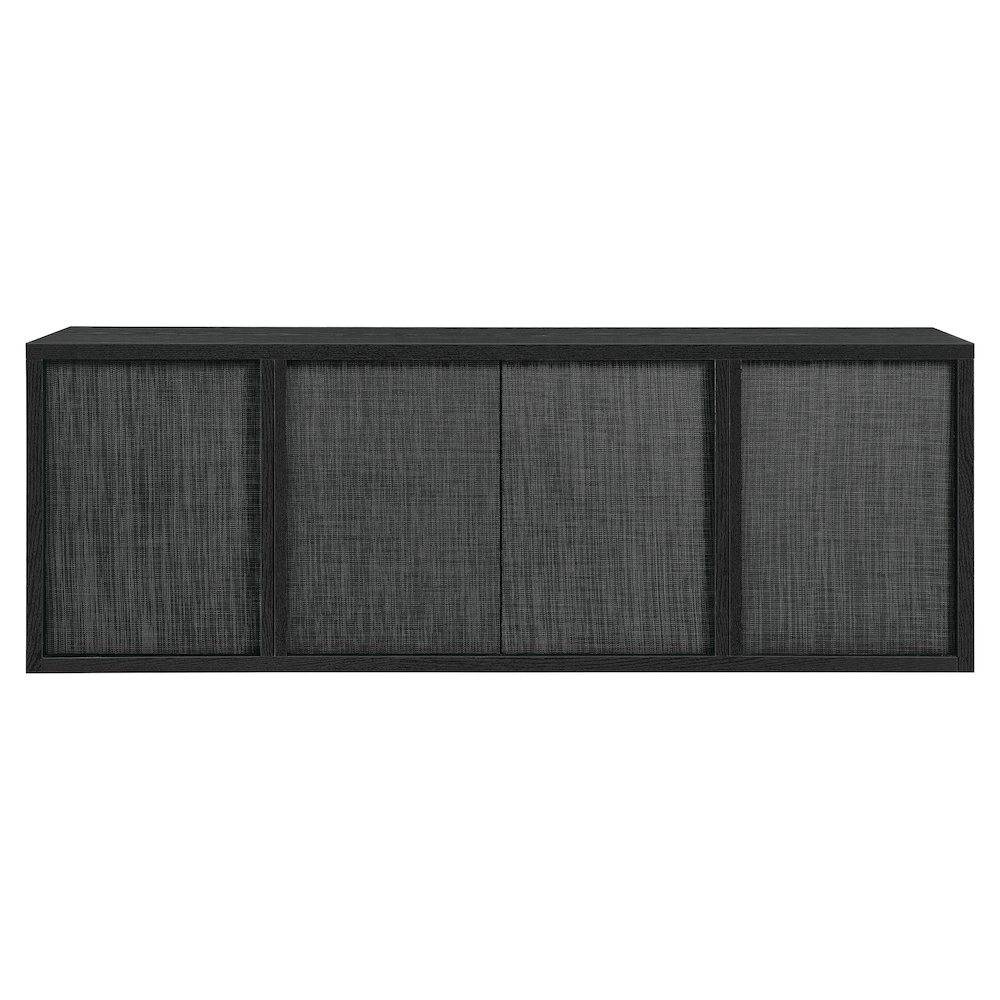 Kai Rectangular TV Stand for TV's up to 75" in Black Grain. Picture 2