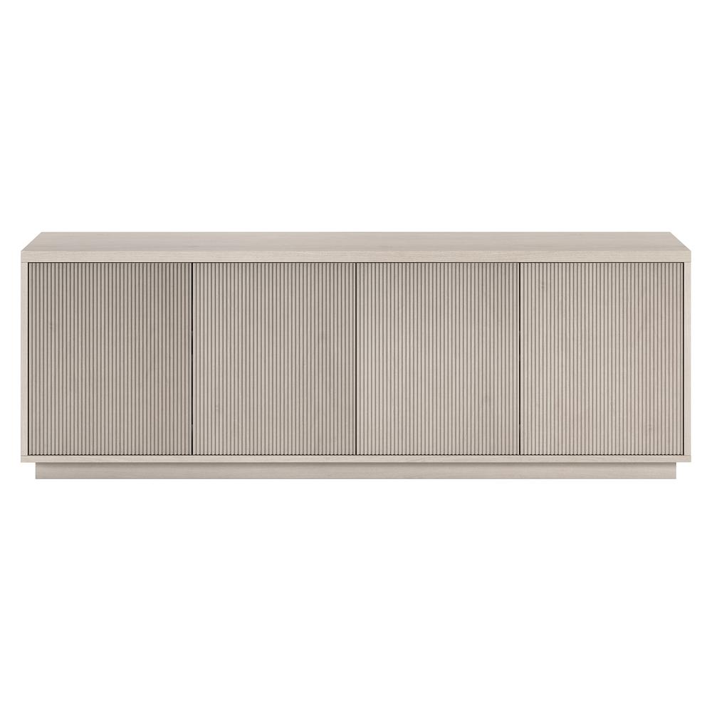 Hanson Rectangular TV Stand for TV's up to 70" in Alder White. Picture 2
