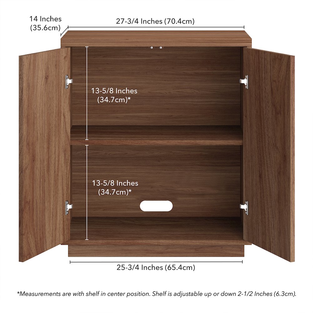 Alston 28" Wide Rectangular Accent Cabinet in Satin Walnut. Picture 5