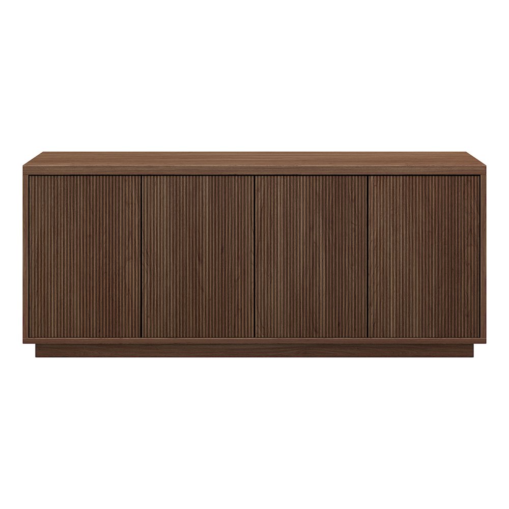 Hanson Rectangular Fluted TV Stand for TV's up to 65" in Satin Walnut. Picture 2