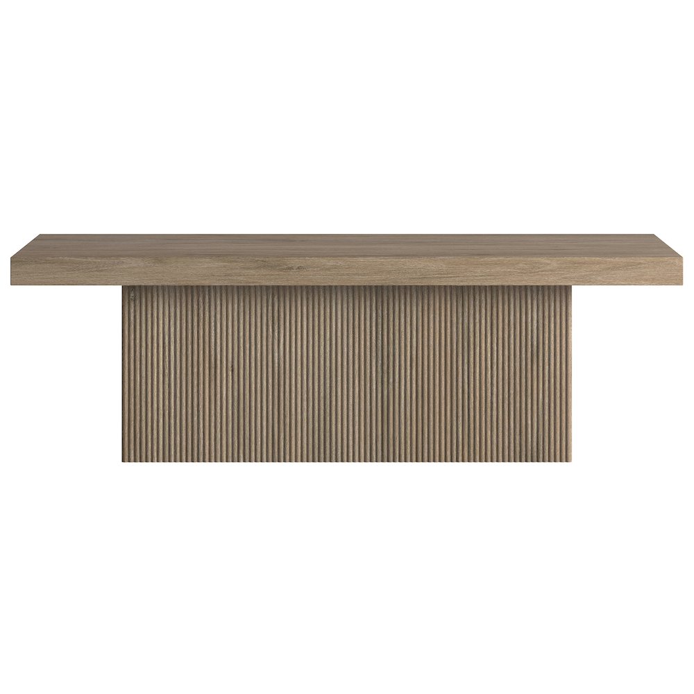 Torren 48" Wide Rectangular Coffee Table in Antiqued Gray Oak. Picture 2