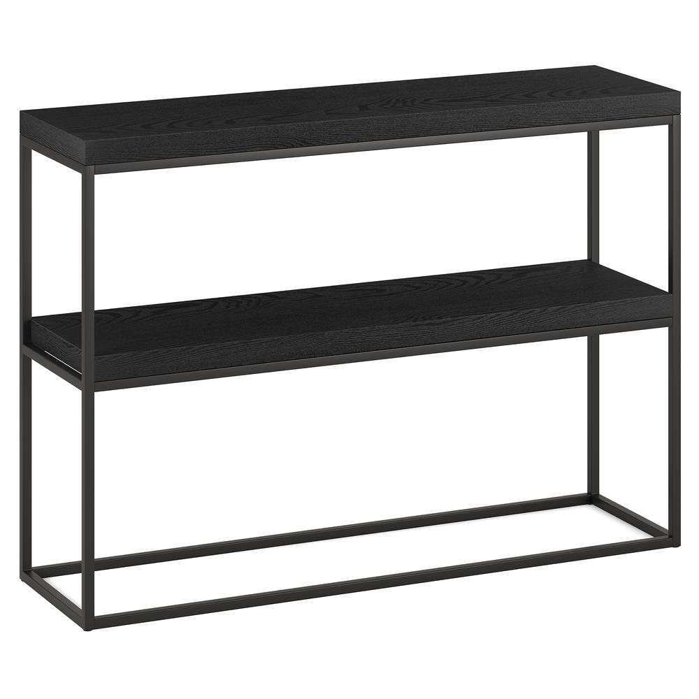Edmund 42'' Wide Rectangular Console Table in Black Grain. Picture 1