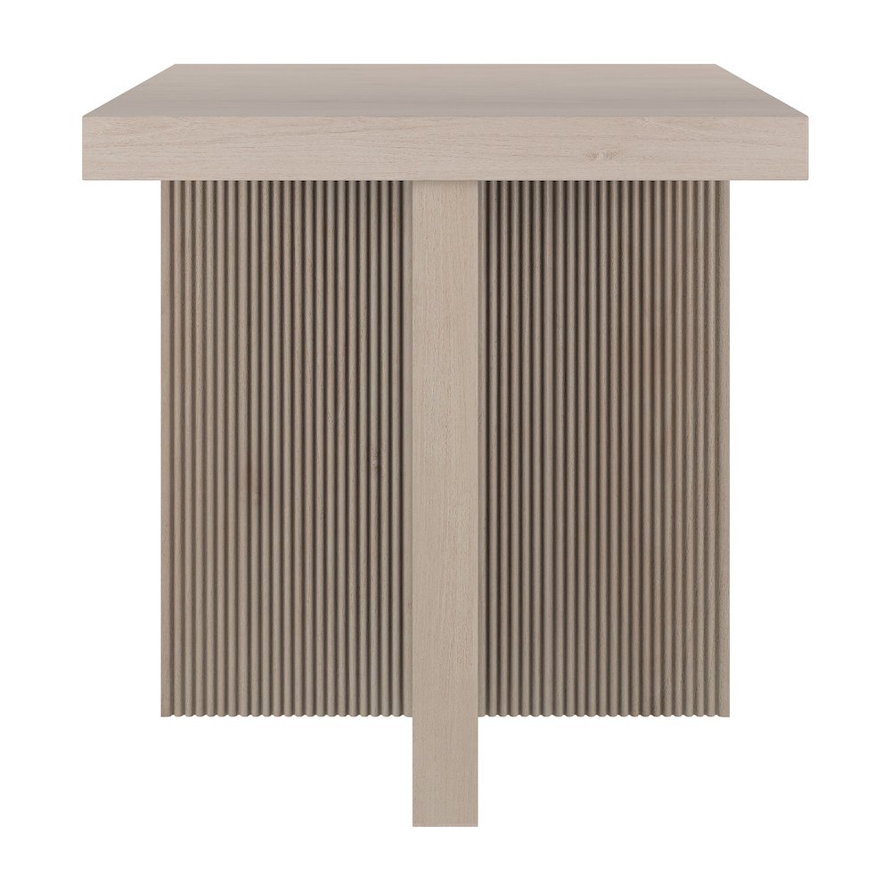 Boden 22" Wide Square Side Table in Alder White. Picture 2