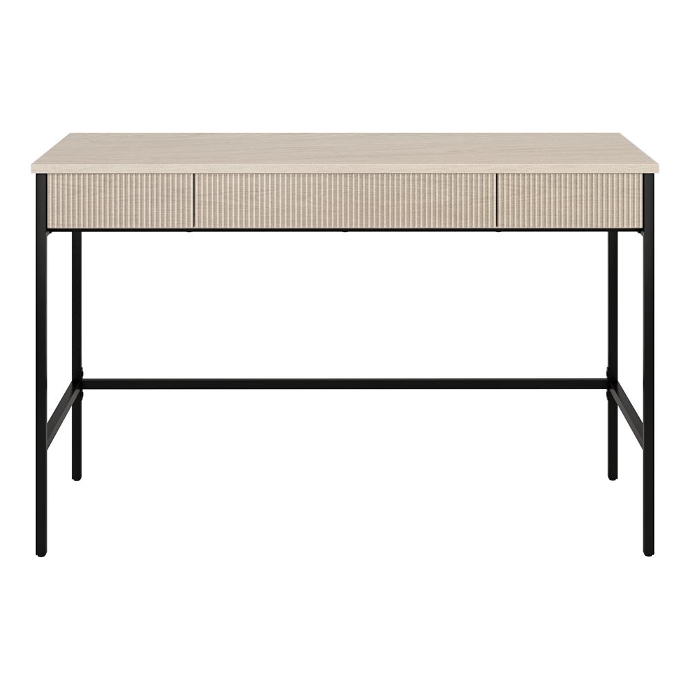 Nolan 48" Wide Rectangular Writing Desk in Alder White. Picture 2