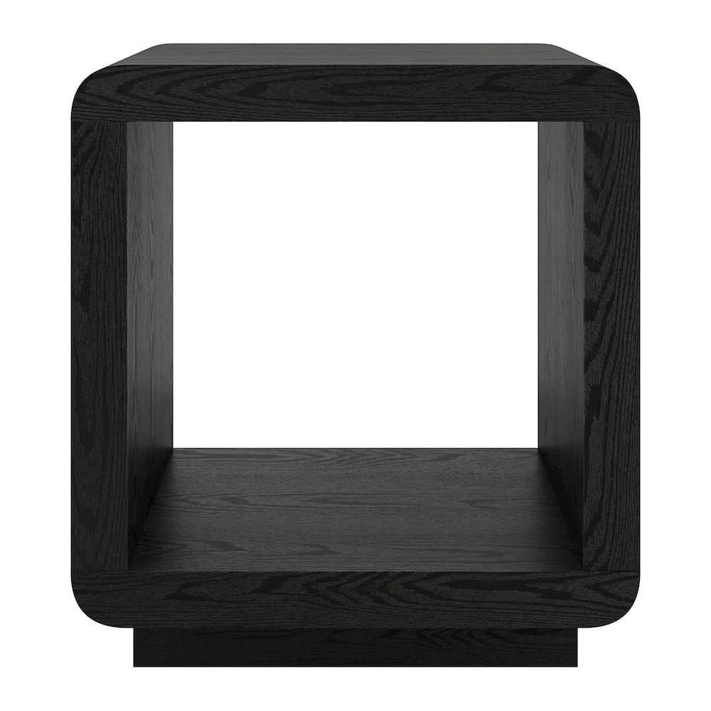 Henn&Hart 20" Modern Square End Table, Side Table, Nightstand with Plinth Base. Picture 3