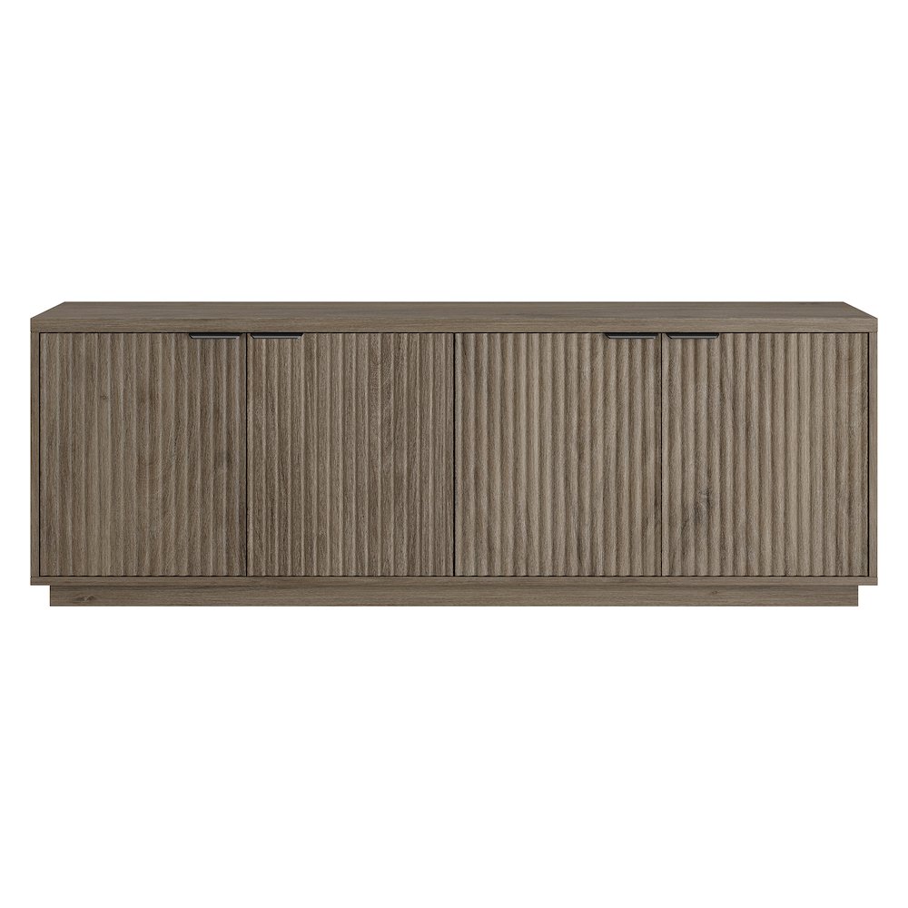 Mansfield Rectangular TV Stand for TV's up to 78" in Antiqued Gray Oak. Picture 2