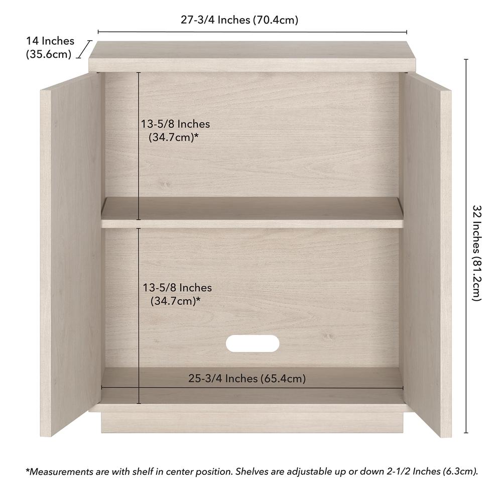 Alston 28" Wide Rectangular Accent Cabinet in Alder White. Picture 5