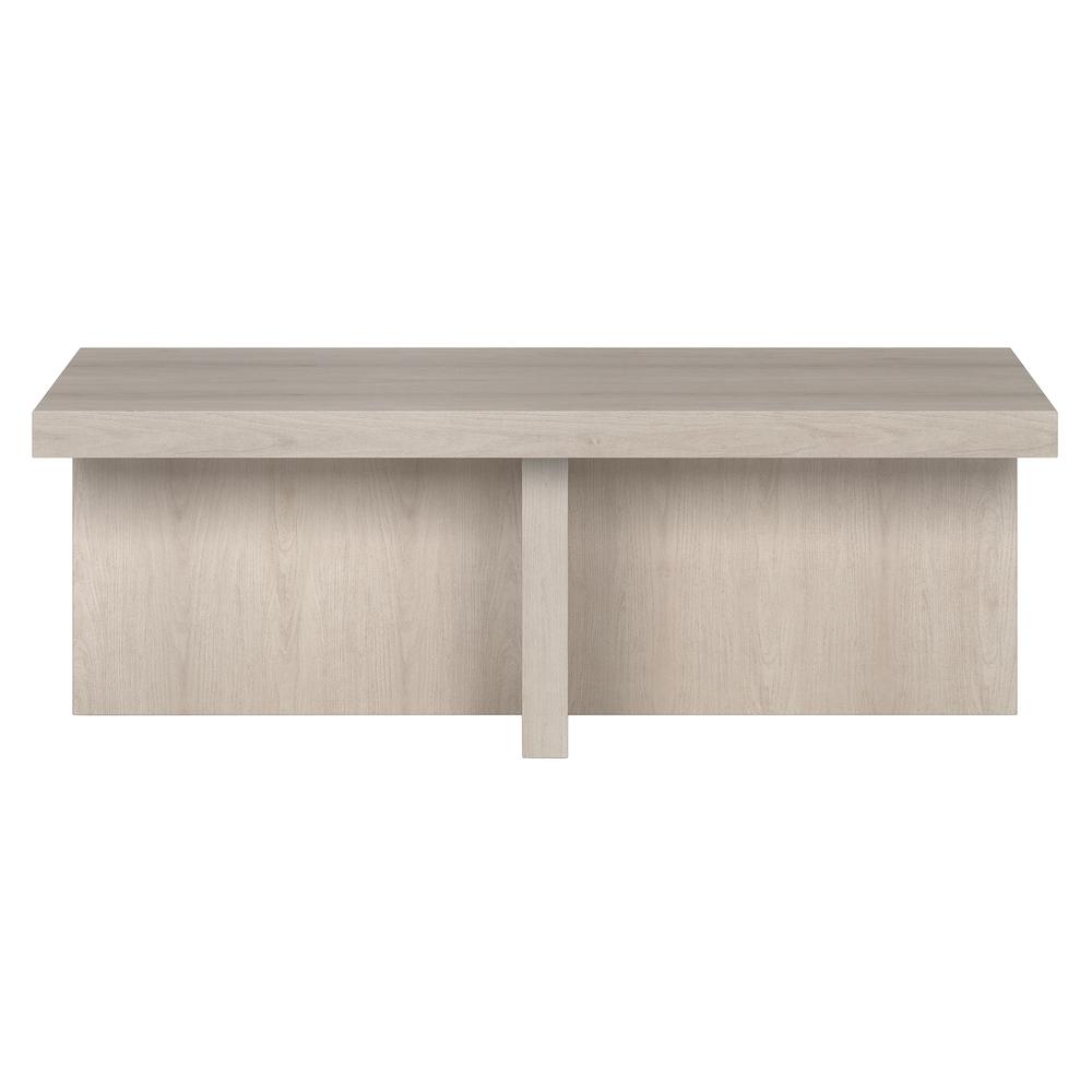 Elna 44" Wide Rectangular Coffee Table in Alder White. Picture 2