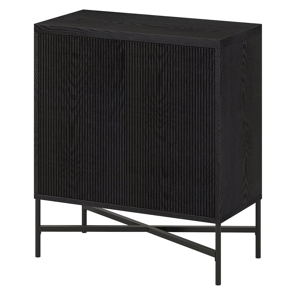 Henn&Hart 28" Fluted Accent Cabinet, Ribbed Modern Sideboard Buffet Cabinet. Picture 4