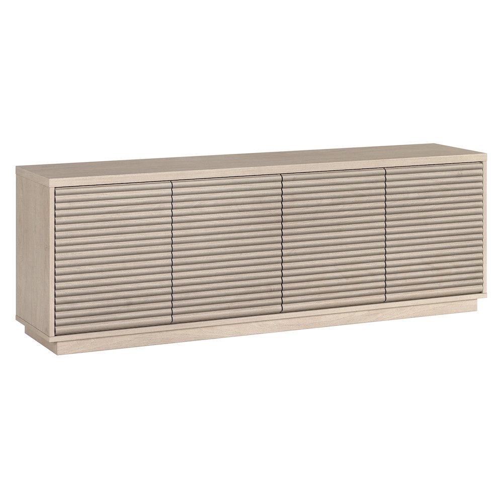 Tullis Rectangular TV Stand for TV's up to 78" in Alder White. Picture 1