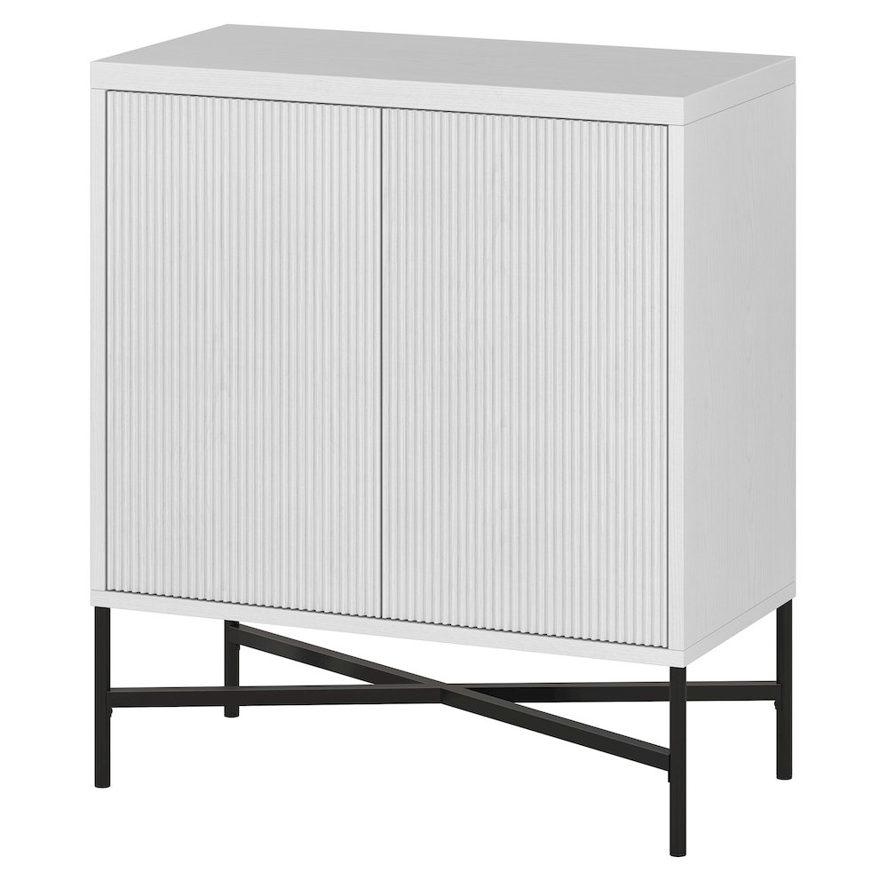 Henn&Hart 28" Fluted Accent Cabinet, Ribbed Modern Sideboard Buffet Cabinet. Picture 4