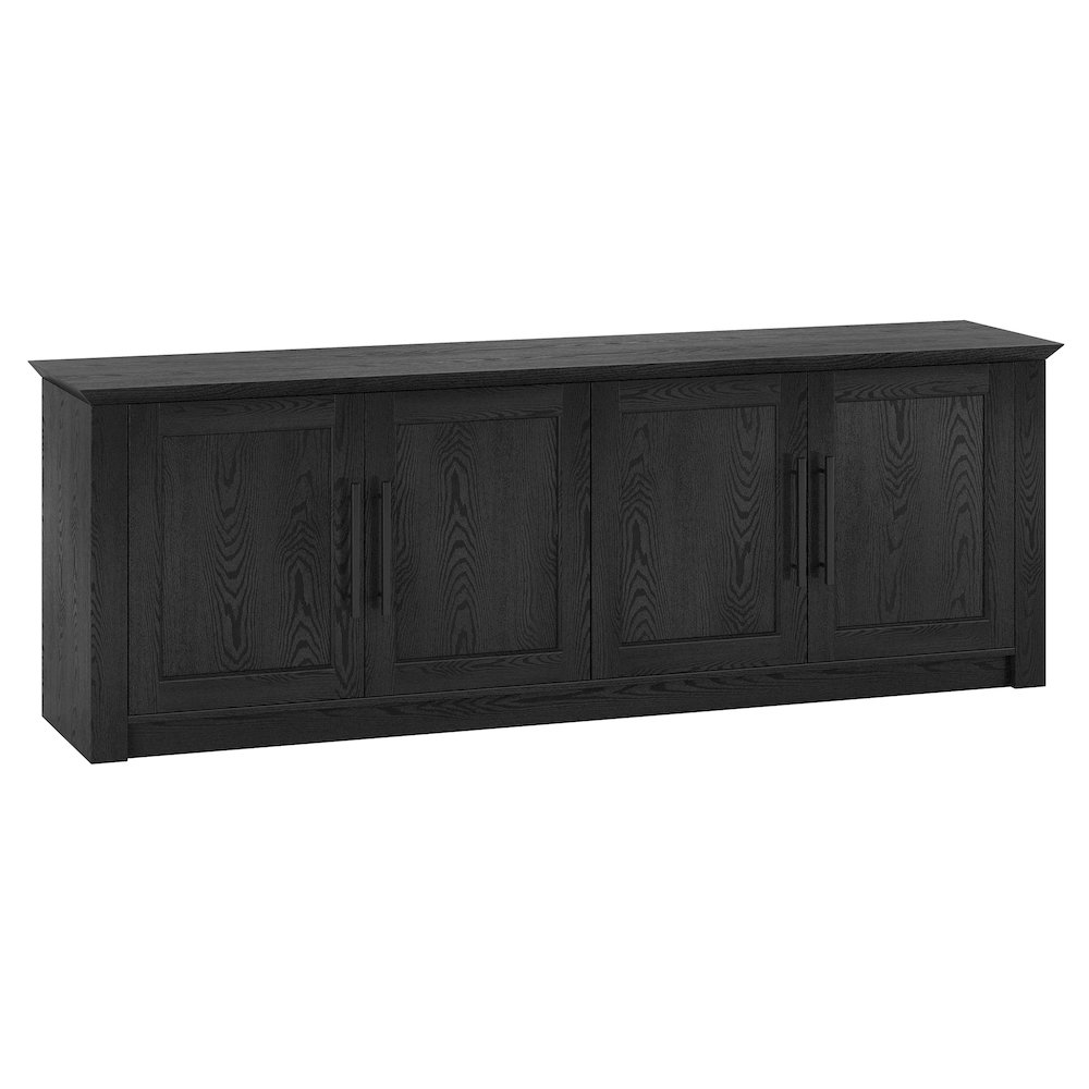 Thornwell Rectangular TV Stand for TV's up to 78" in Black Grain. Picture 1